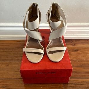 Donald J Pliner - cream heeled sandal - 9.5